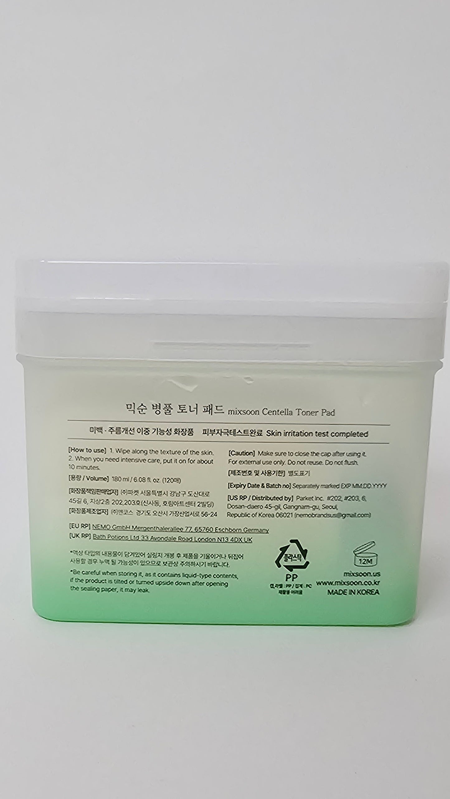 Centella Toner Pad (120 Pads) – Almohadillas Calmantes e Hidratantes