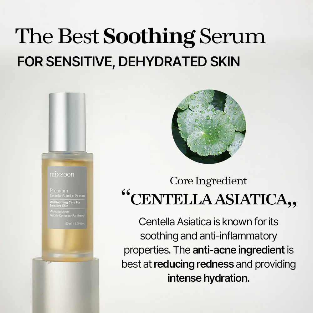 Premium Centella Asiatica Serum (50 ml) – Sérum Calmante e Hidratante