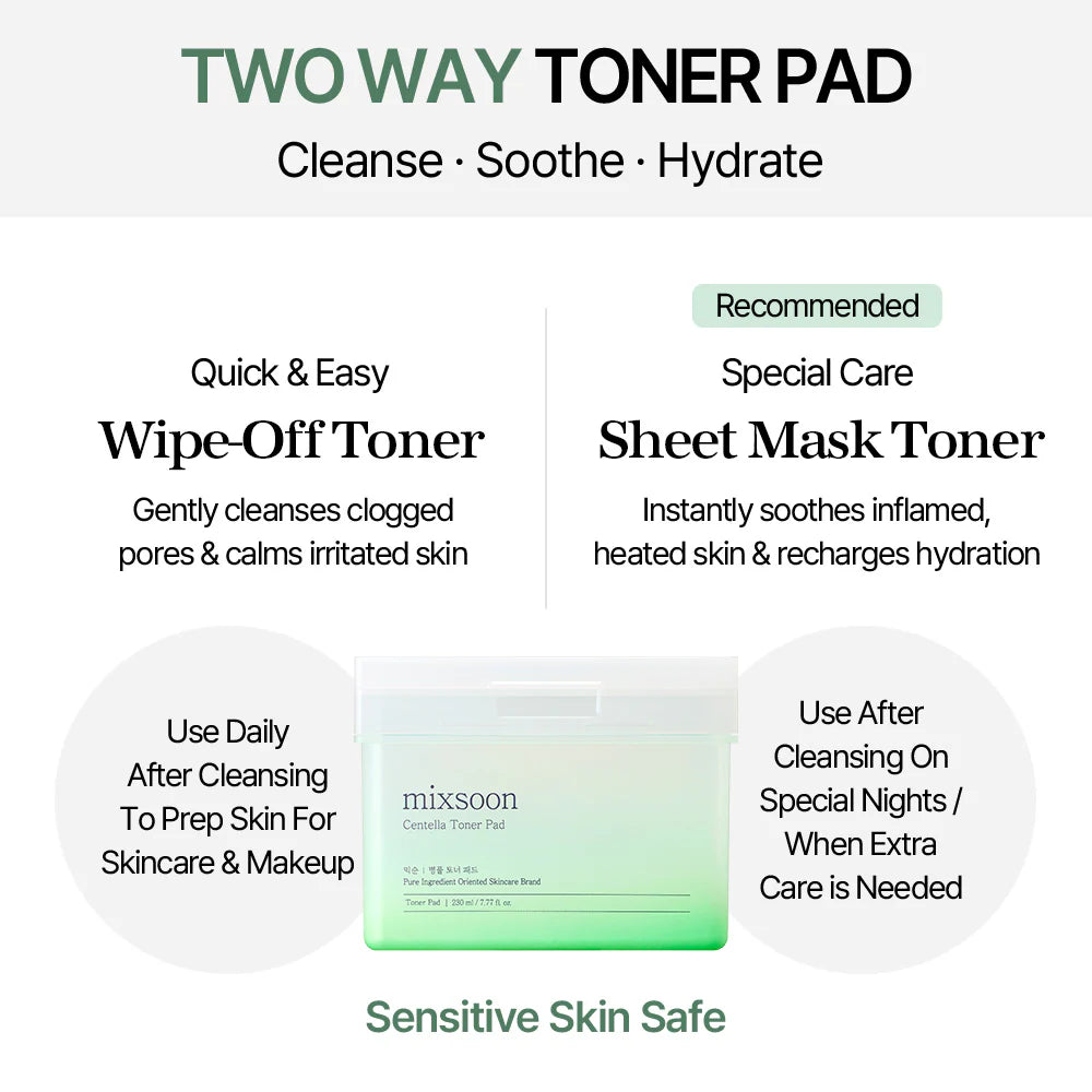 Centella Toner Pad (120 Pads) – Almohadillas Calmantes e Hidratantes
