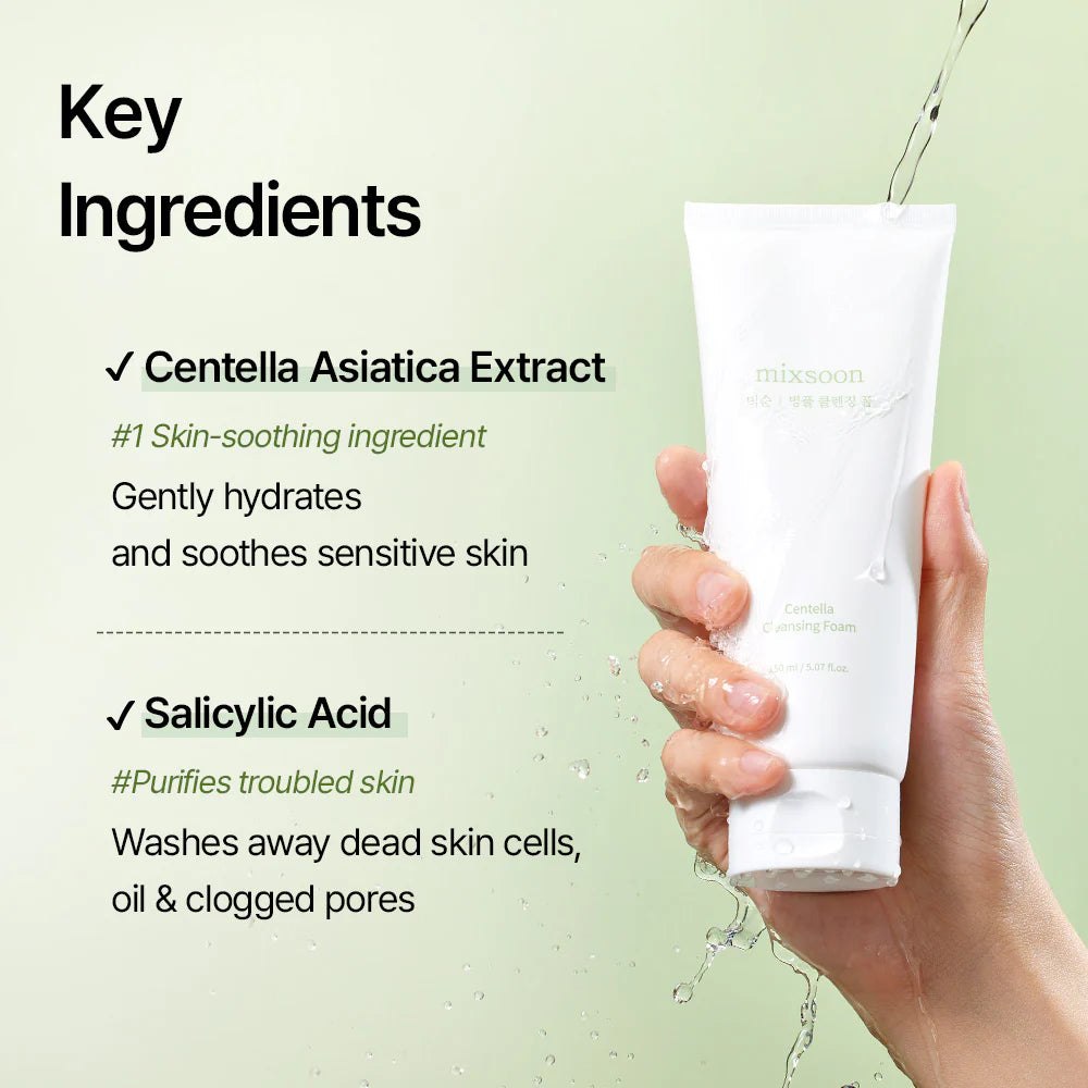 Centella Cleansing Foam (150 ml) – Limpiador Facial Suave para Piel Sensible