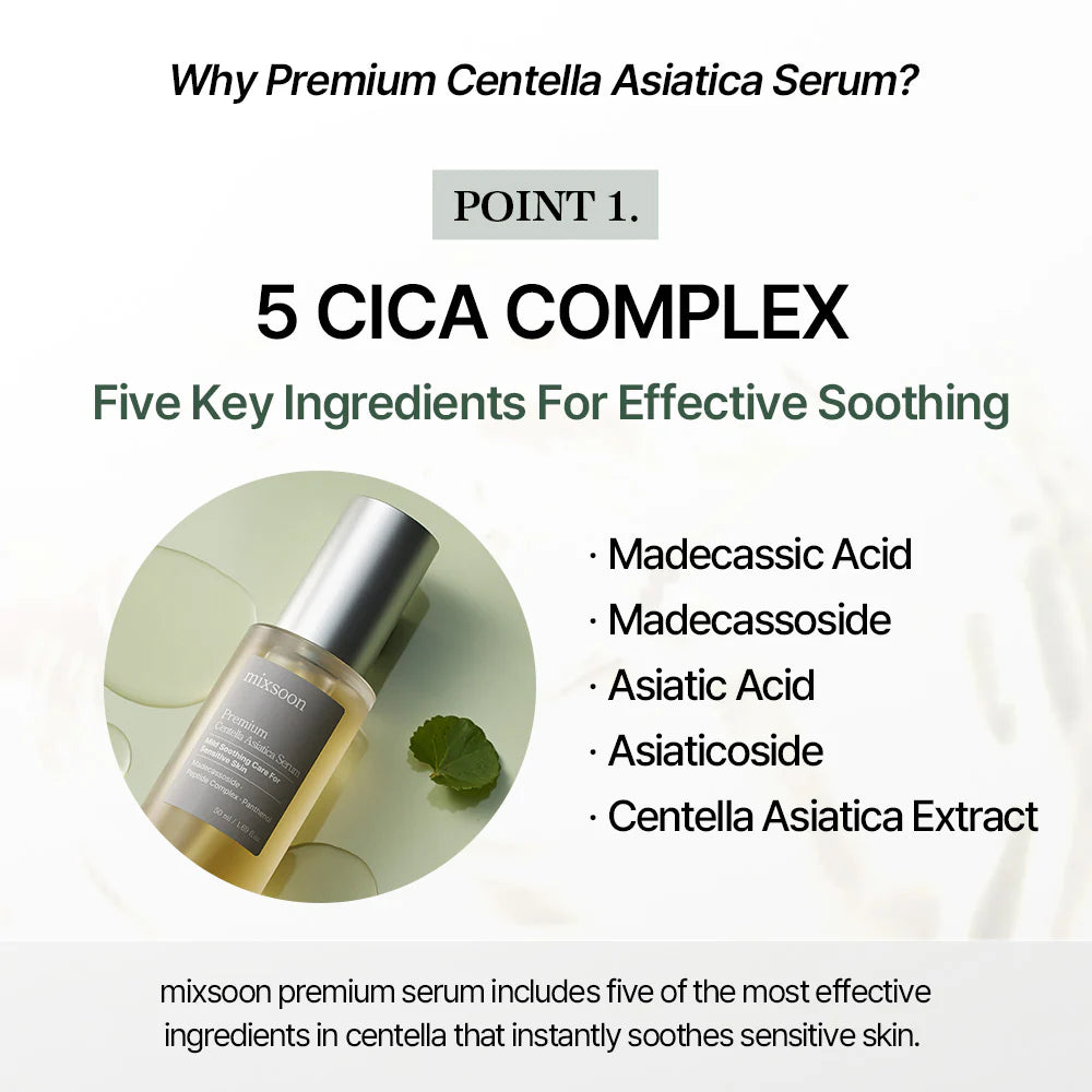 Premium Centella Asiatica Serum (50 ml) – Sérum Calmante e Hidratante