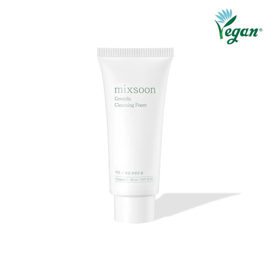 Mixsoon Centella Cleansing Foam Mini 20 ml | Limpiador facial suave para piel sensible