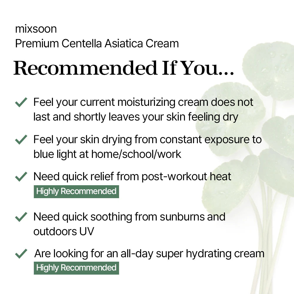 Premium Centella Asiatica Cream (50 ml) – Crema Hidratante Calmante